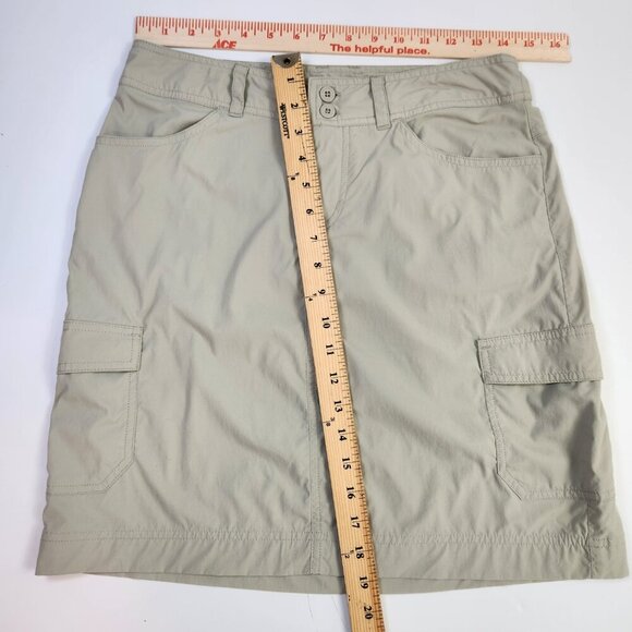 PATAGONIA Solimar Skirt 2 Stretch Nylon Tan Pockets Cargo Hike Out - Picture 12 of 13